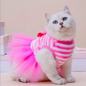 Pink stripes pets dress ❤️